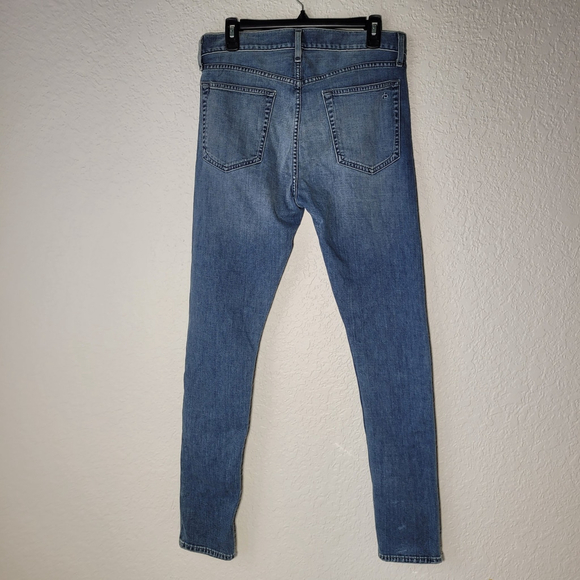 Rag & Bone Jeans Mens 30x32 Blue Denim Straight Fit 1 Skinny Button Fly 5 Pocket - Picture 4 of 13